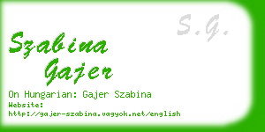 szabina gajer business card